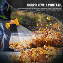 Soprador De Folhas Turbo Portáti Soprador Turbo Port 21V Recarregável 2 Baterias Bivolt Forte