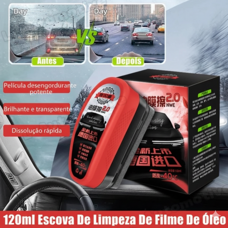 Escova De Limpeza De Filme De Óleo 120ml Removedora Profunda Placa Hidrofóbica Revestimento De Vidro